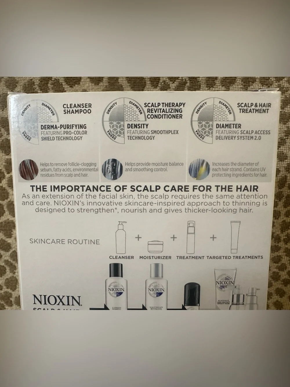 NIOXIN System 6 Kit~Shampoo+Conditioner Scalp Treatment~Color Safe~New In Box!